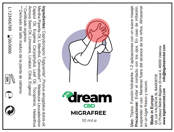 MigraFree Roll-On 10ml - Imagen 2
